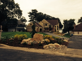 Address marker for a beautiful property. 